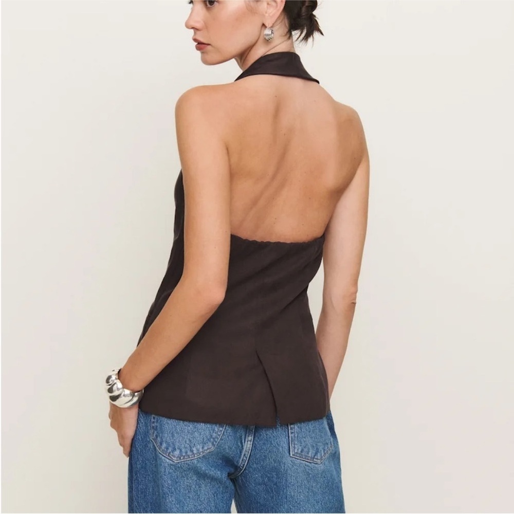 NWT Reformation Alistair Vest Brown Size 10 - Picture 2 of 7